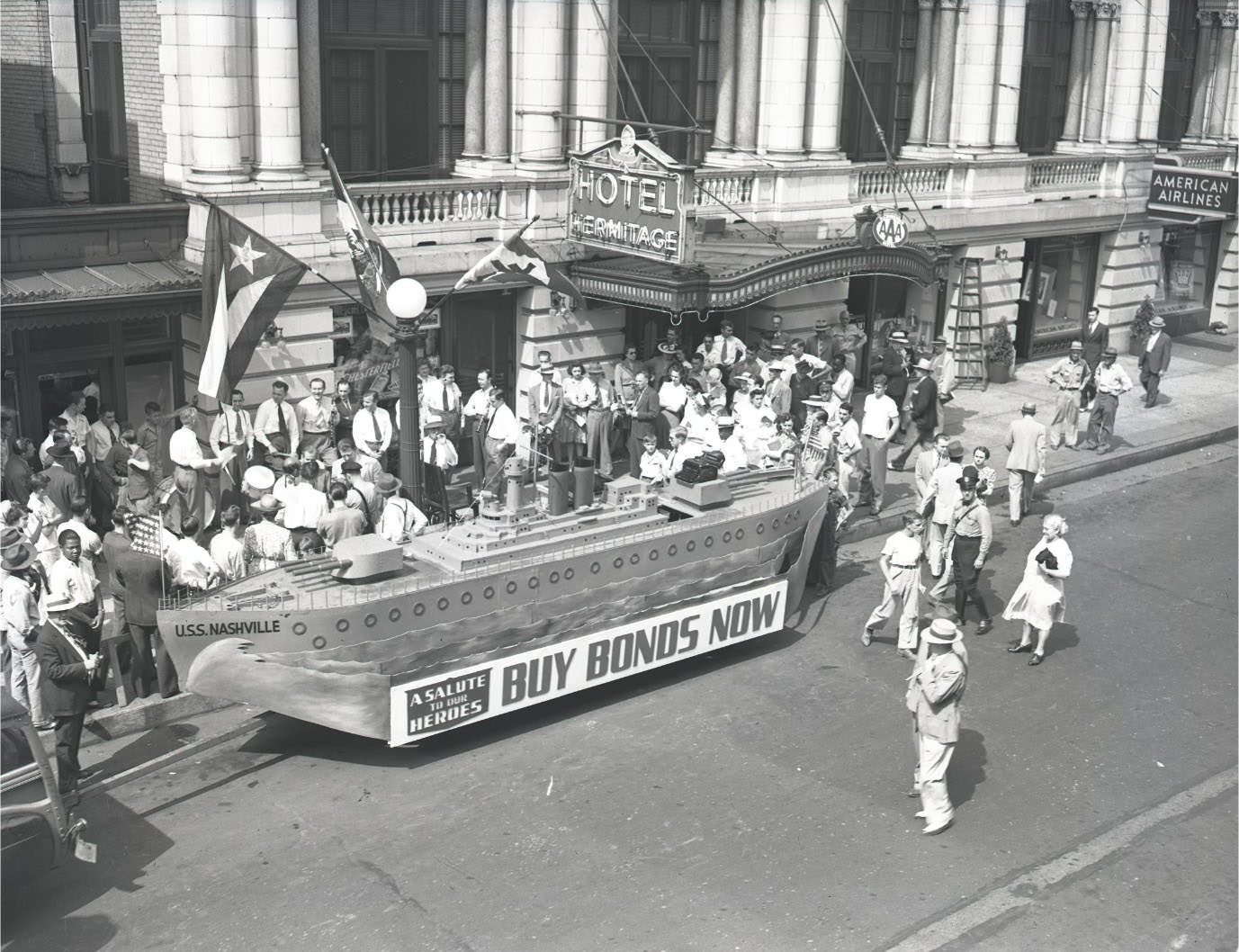 #15 A scene from the Bond Sales Drive by the Army, Navy, and Civic Clubs, in downtown Nashville.