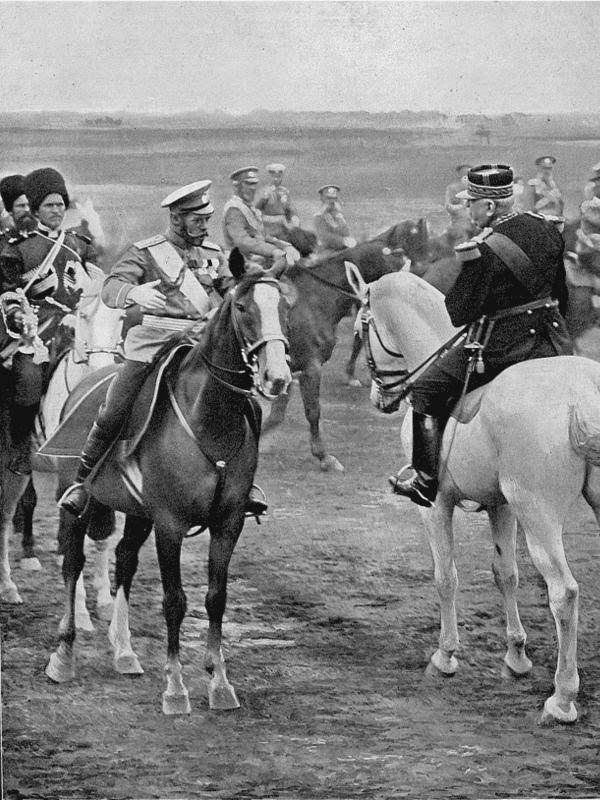 #13 Tsar Nicolas II and French General Joffre, 1913.