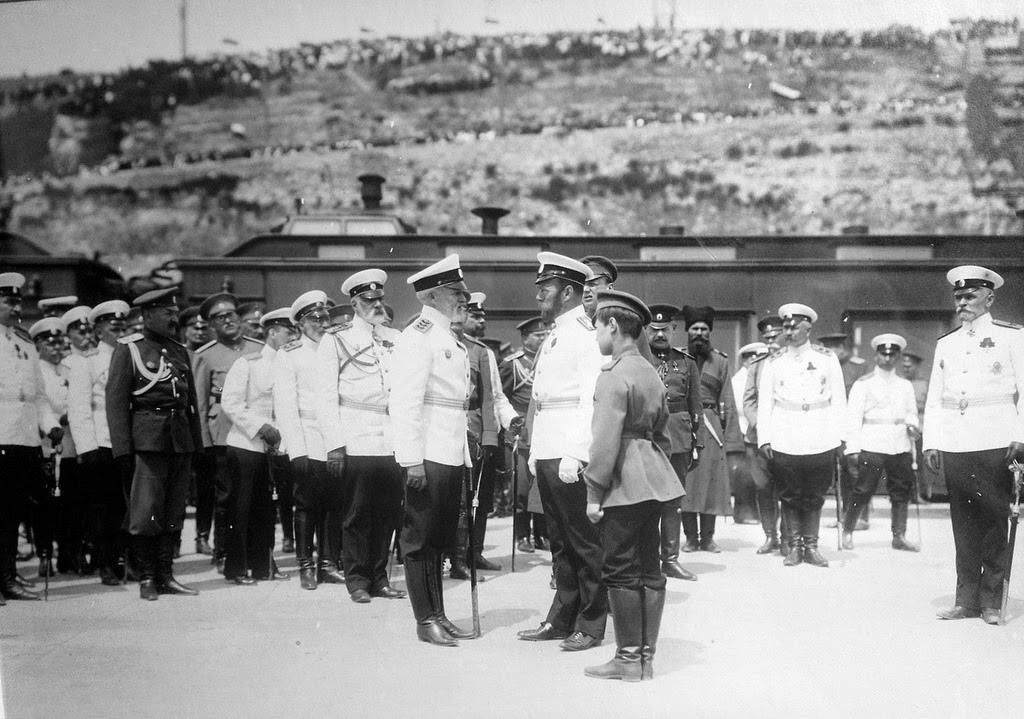 #15 Tsar, his son and Chiefs Of Staff, 1914.
