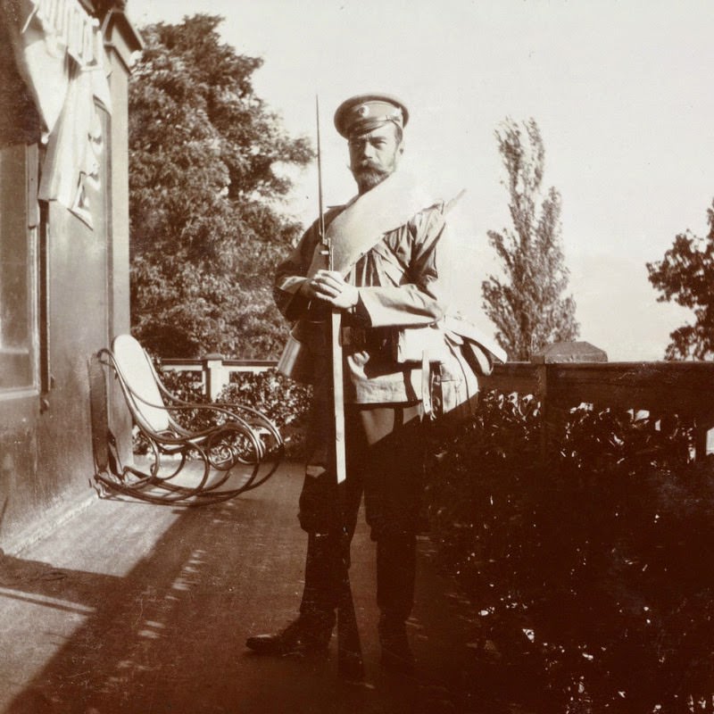 #7 Nicholas II, ready as a soldier, 1910.