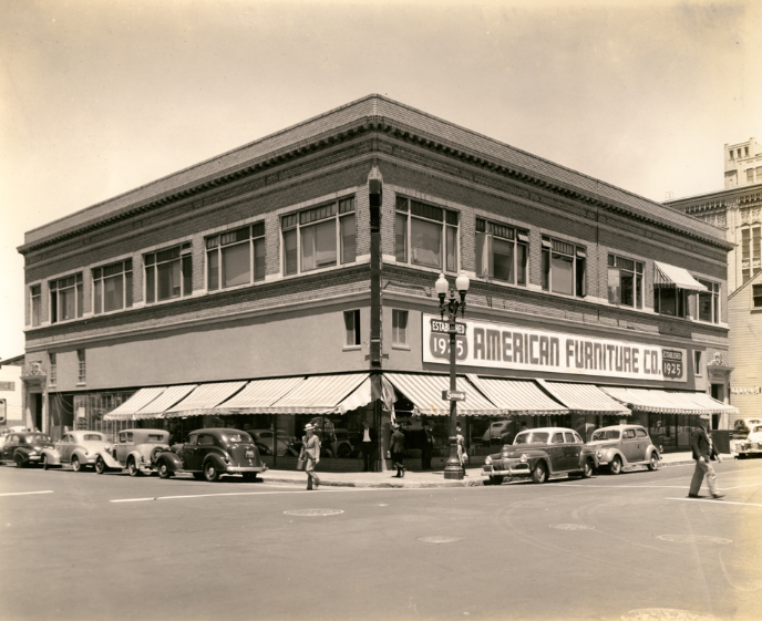 #74 American Furniture Co. building, northwest corner of Clay and 11th Streets, 1940s