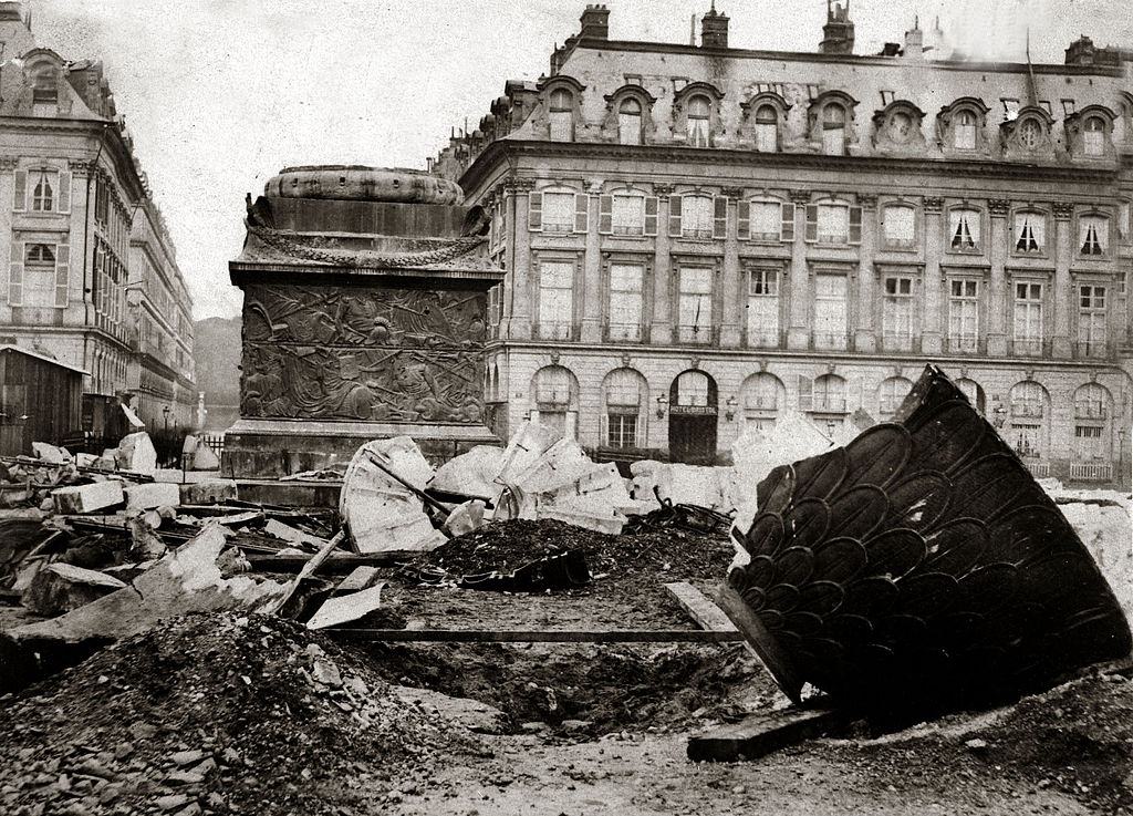 #14 The ruins in the Place Vendome in Paris destroyed in the Paris Commune.