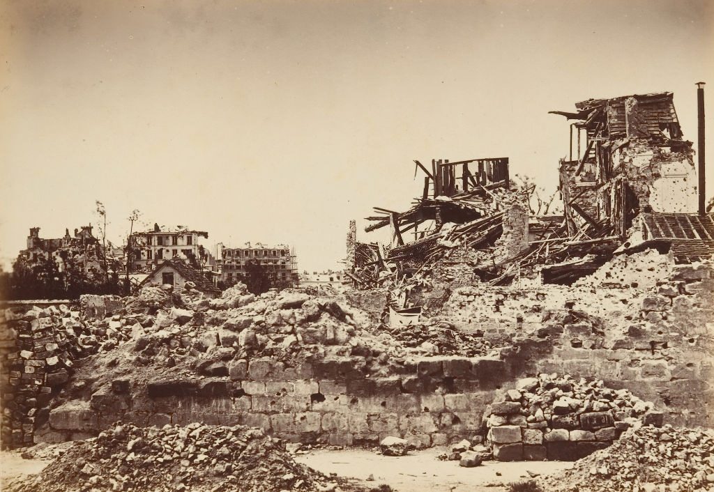 #7 View of the rue de Chezy, Neuilly Bombarded, 1871.