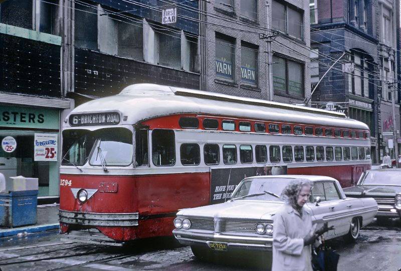 A Brighton Road on Penn Ave. at 6th St. in downtown Pittsburgh, PA on September 1, 1965