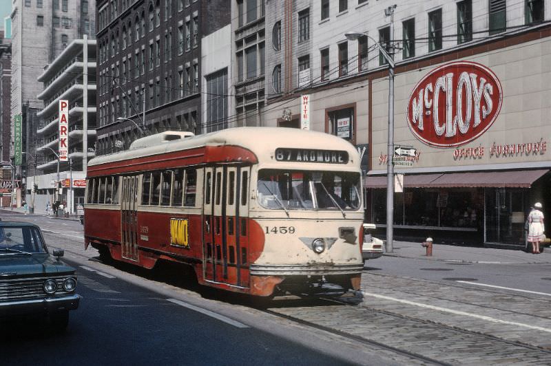 A Ardmore car on Liberty Ave. at Barker Place in downtown Pittsburgh, PA on June 27, 1965