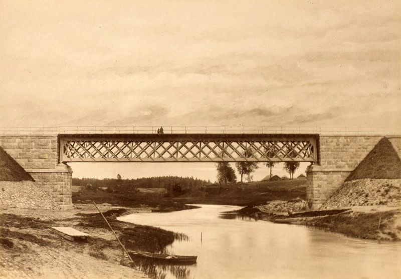 #24 Railway bridge over the Väike Emajõgi River, after the end of construction, June 3, 1889