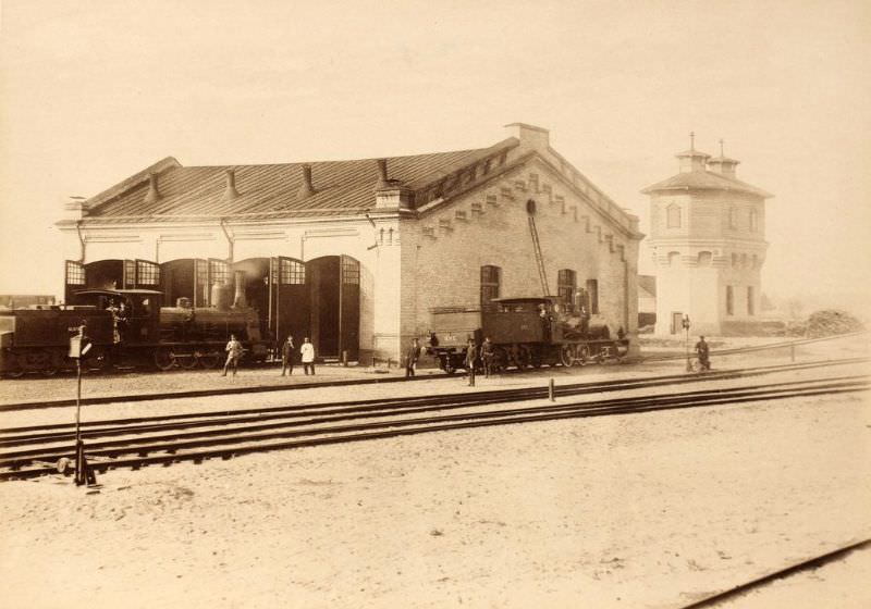 #39 Locomotive depot at the Čiekurkalns (Marshalling Yard) train station in Riga, June 12, 1890