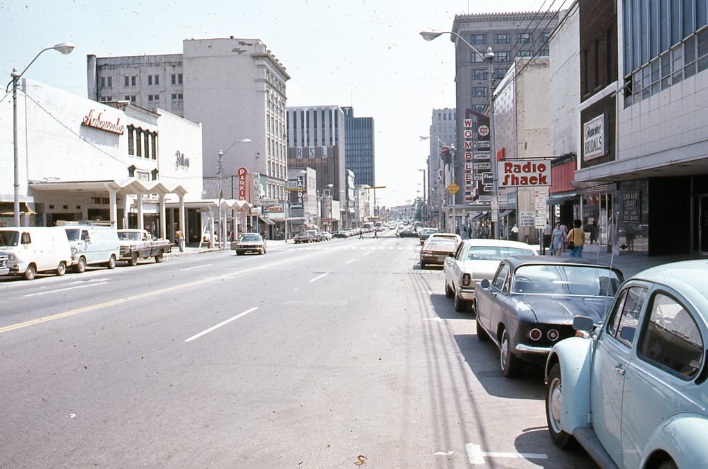 #13 100 block of Fayetteville Street, Raleigh, looking south, 1970s