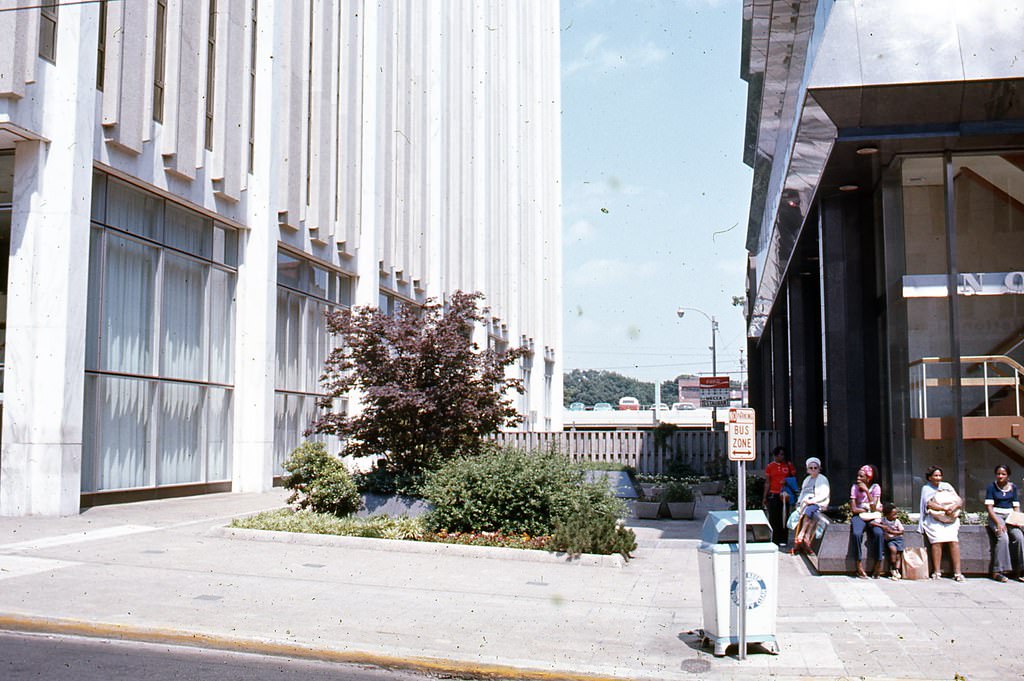 #78 Market Plaza looking east, Raleigh, 1970s