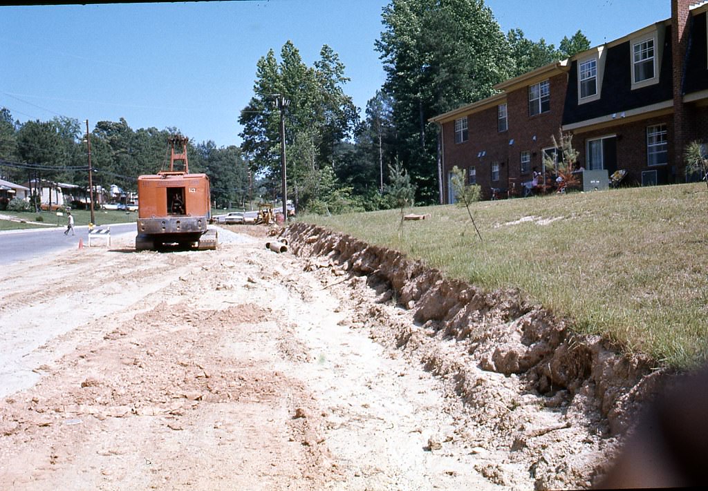 #32 Construction on 2400 block of Rock Quarry Road in Raleigh, 1970s