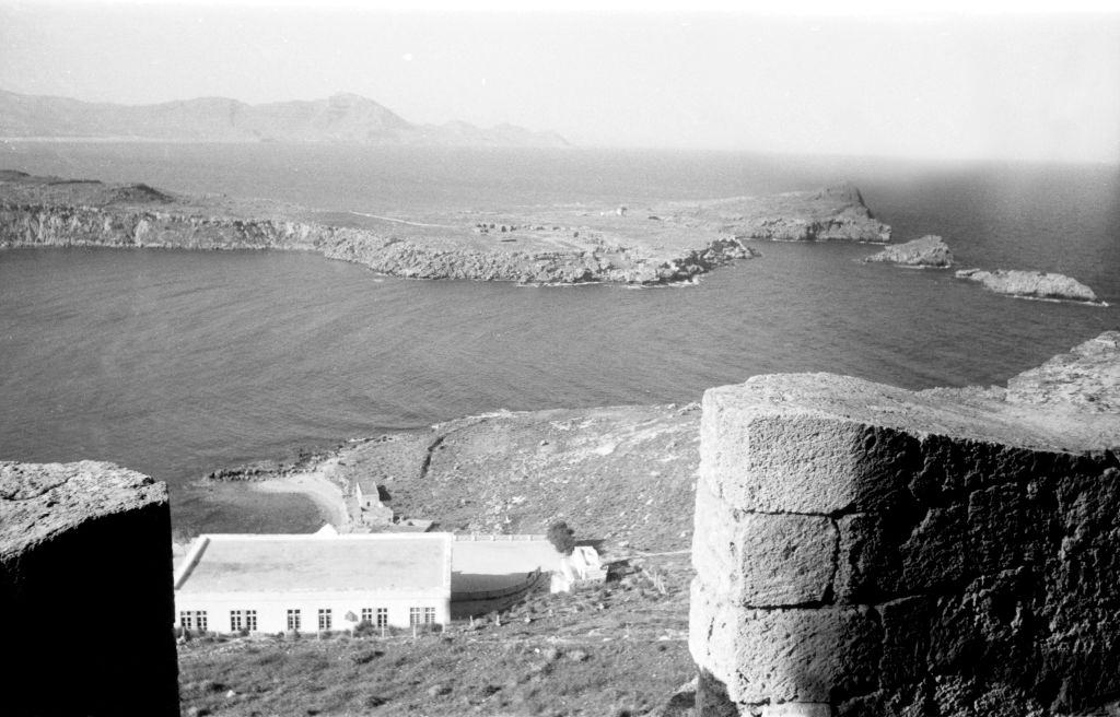 #29 View of the sea from the island of Rhodes, Greece, 1950s.