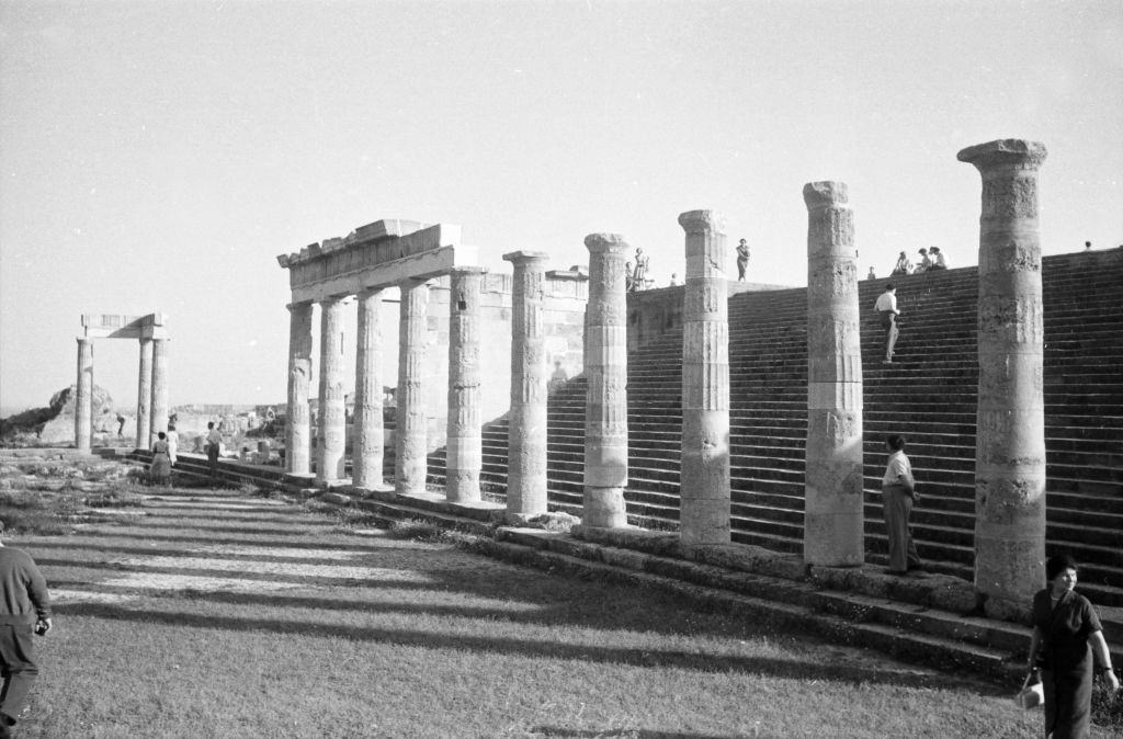#30 Remains of the ancient temple complex of Ialyssos on Rhodes, Greece 1950s.