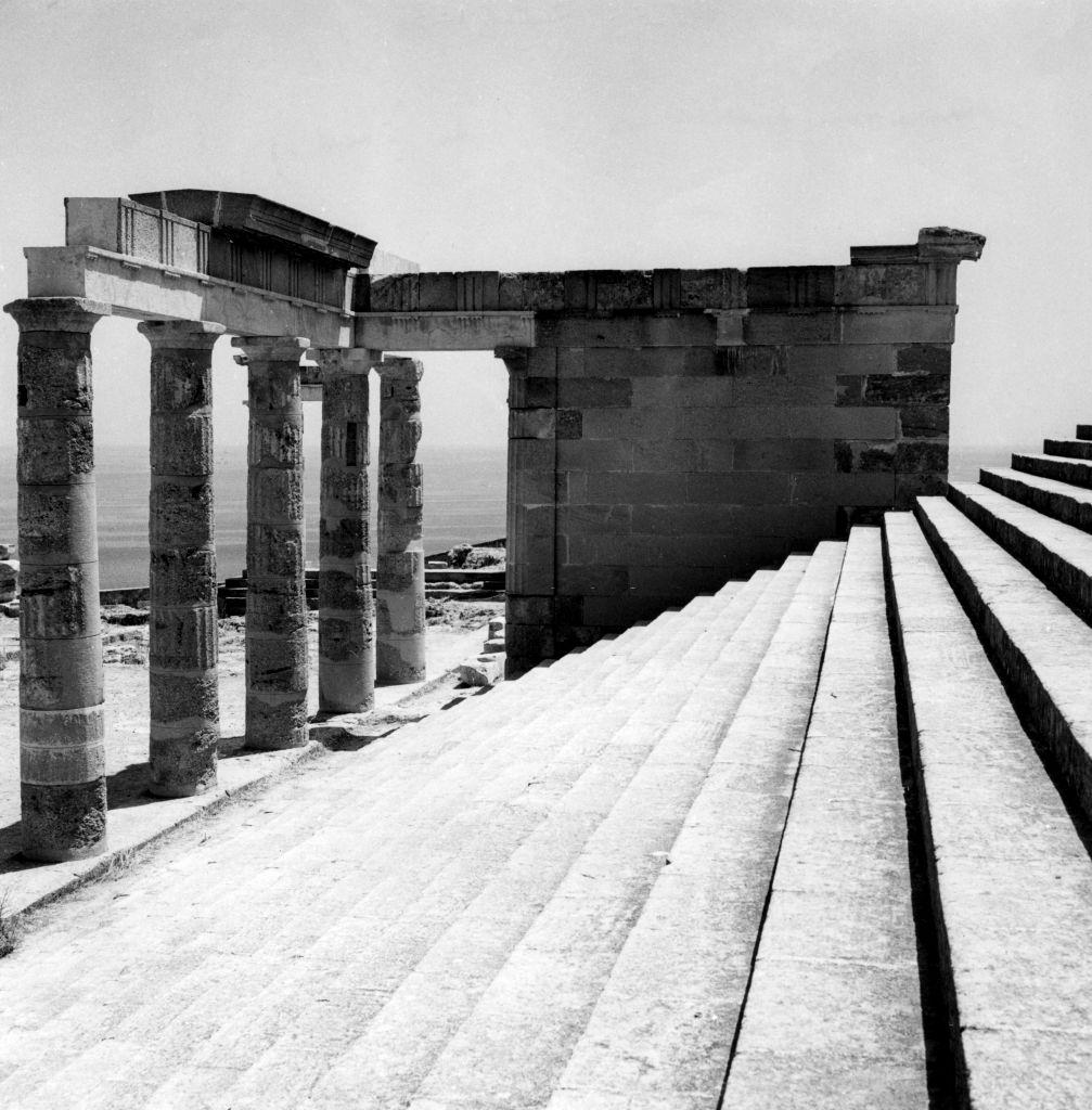 #76 The Acropolis of Lindos on the island of Rhodes, 1980.