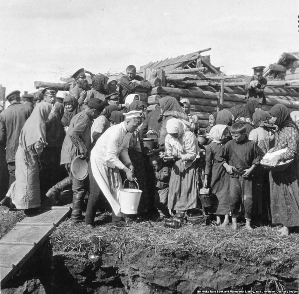 Villagers photographed during a trip made by the tsar and his family.