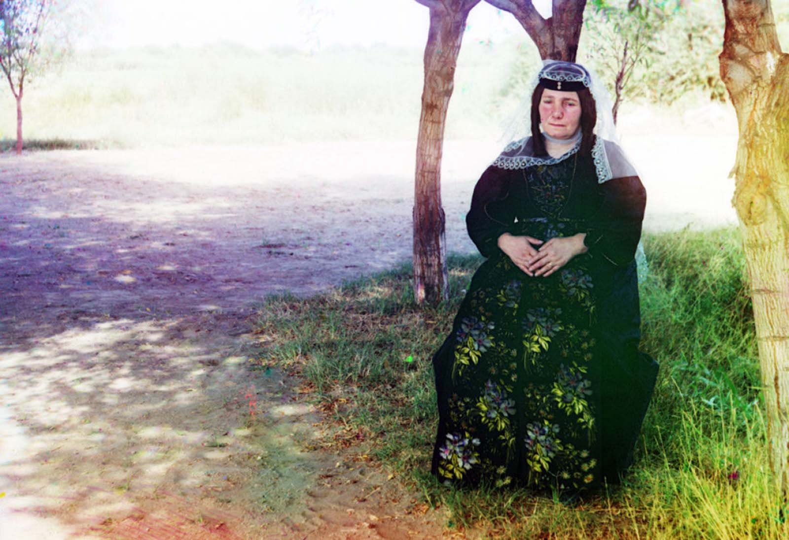 #108 A Georgian woman poses for a photograph, 1910.
