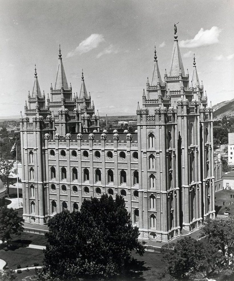 #66 View of Mormon Temple Salt Lake, 1900.