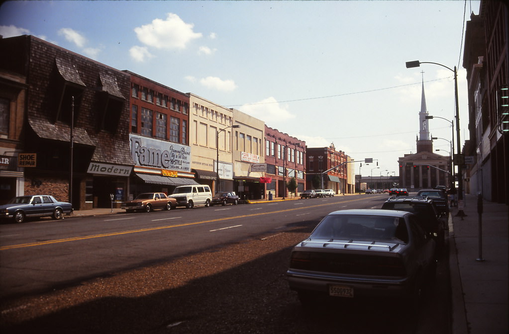 #5 Looking west along Texas Street, Shreveport, 1990s