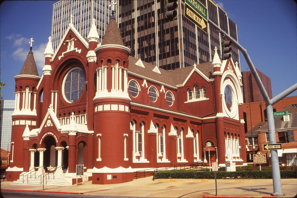 #2 Holy Trinity Catholic Church, built in 1896, Marshall Street, downtown Shreveport, 1990s