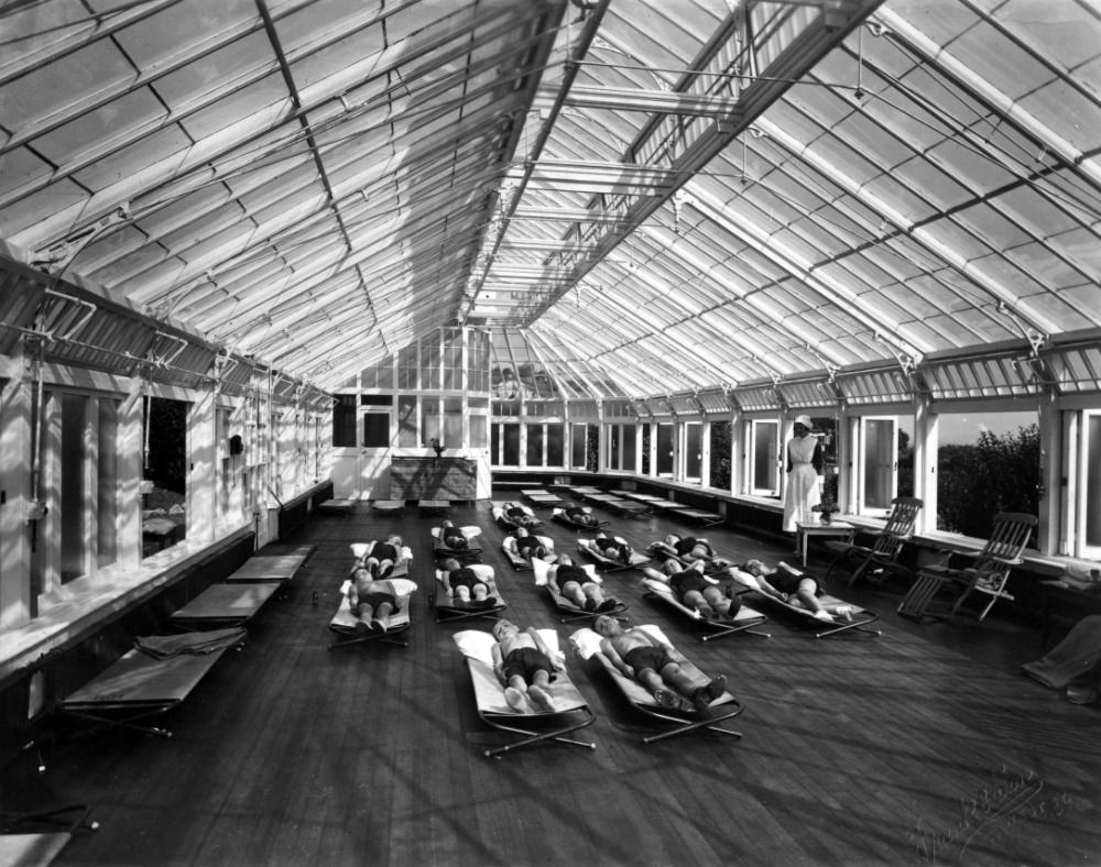 #17 The sun room at Stannington which allowed child patients to absorb the benefits of sunlight.