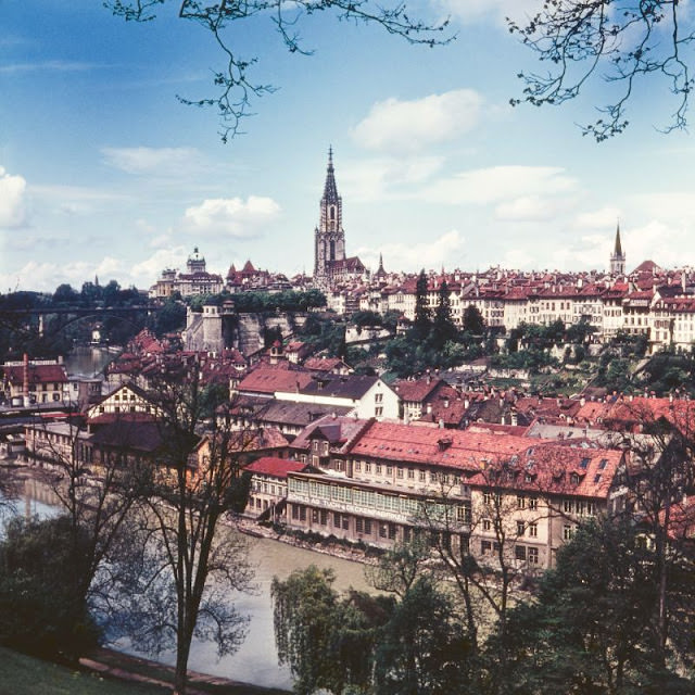 #19 Westerly view from Grosser Muristalden, Bern, 1950s
