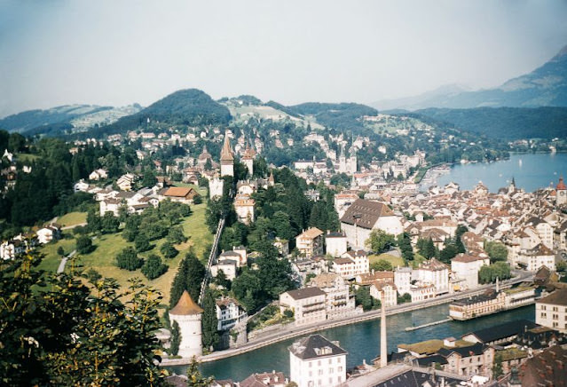 #24 Lucerne from the Funicular”, view from near Château Gütsch, July 1955