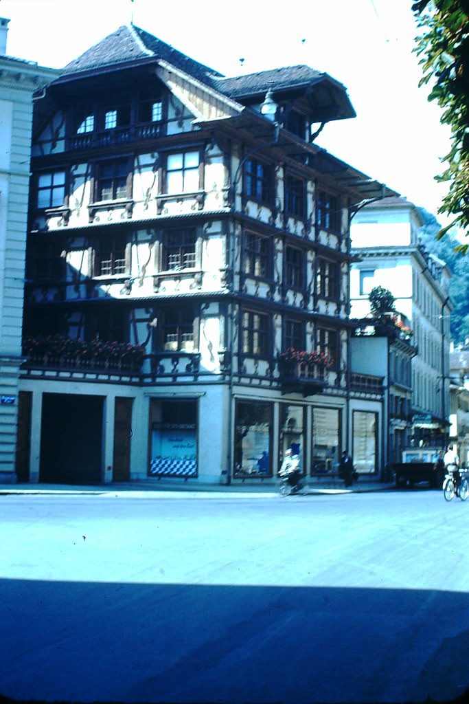 #10 Building in Old Town 16th Century Style of Central, Switzerland, 1953