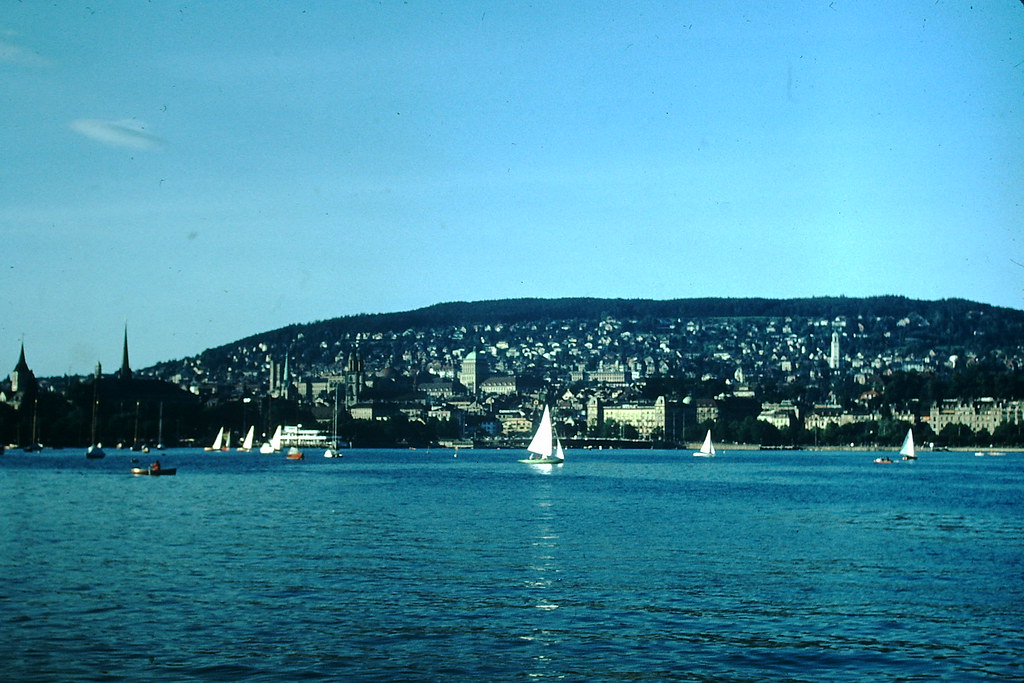 #32 Zurich from Across Lake, Switzerland, 1953
