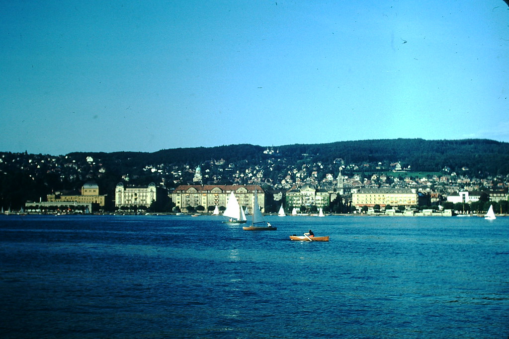#34 Zurich from Across Lake, Switzerland, 1953