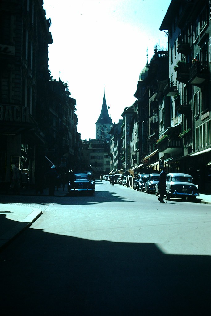 #41 Street Scene, Switzerland, 1953