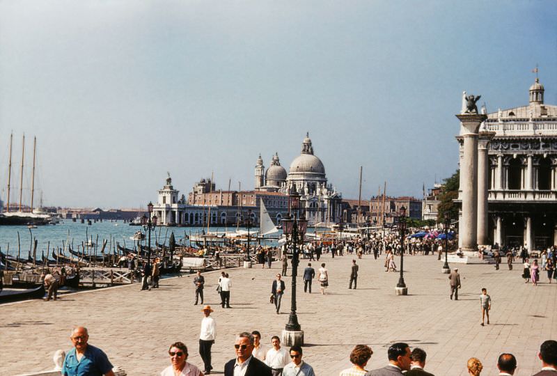 #23 View from Ponte della Paglia (next to the Doge’s Palace) towards the Basilica di Santa Maria della Salute, Venice, 1950s