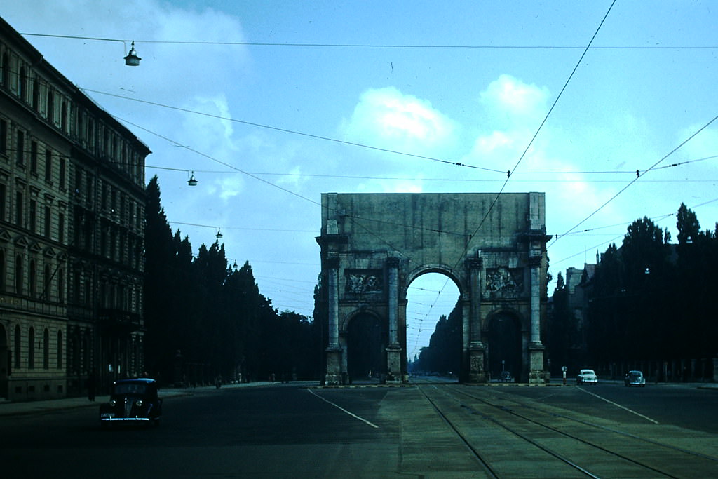 #23 Victory Arch- Ludwigstrasse- Munich, Germany, 1953