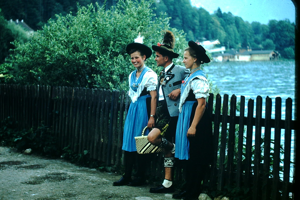 #29 Berchtesgaden Girls at Tegernsee Near Munich, Germany, 1953