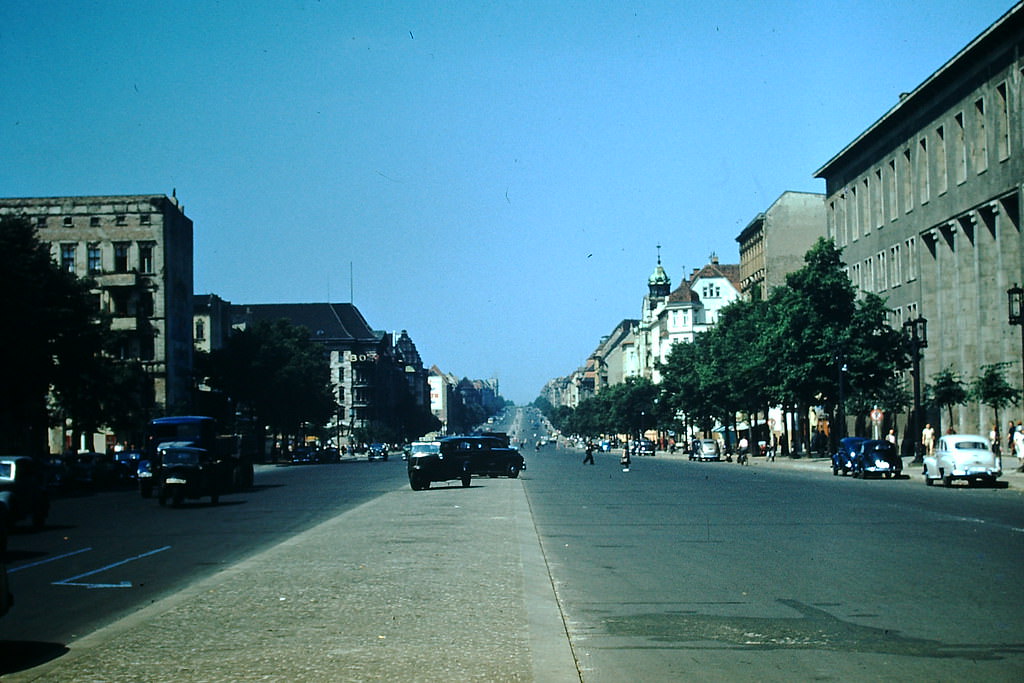 #46 Kaiserdam Street Looking Towards Stadium- Berlin, Germany, 1953