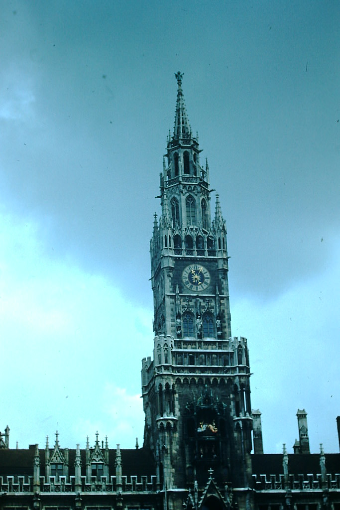 #9 City Hall Clock Tower- Munich, Germany, 1953