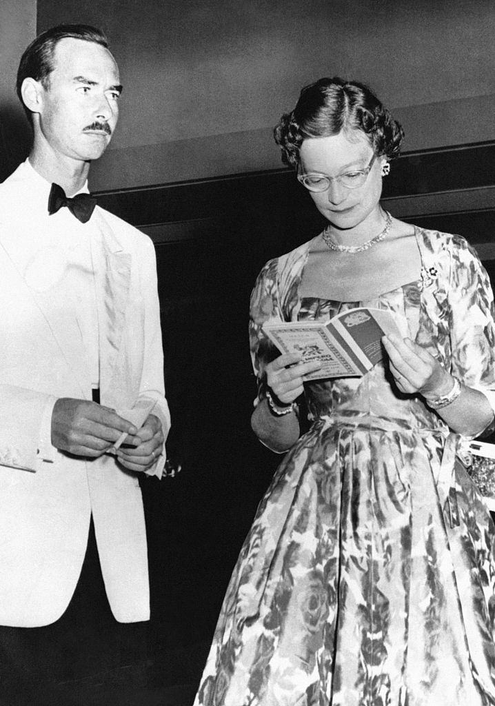 Grand Duke Jean of Luxembourg and his wife Grand Duchess Joséphine-Charlotte during the premiere of the American film ‘Bigger than life’ at the international film festival on September 4, 1956 in Venice.