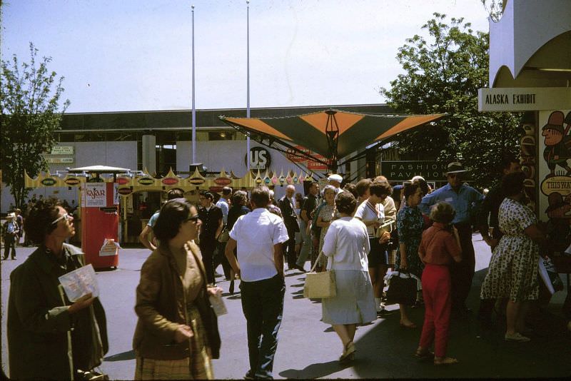 #10 Patron’s walking the World’s Fair near the Alaska Exhibit on a summer’s day in 1962