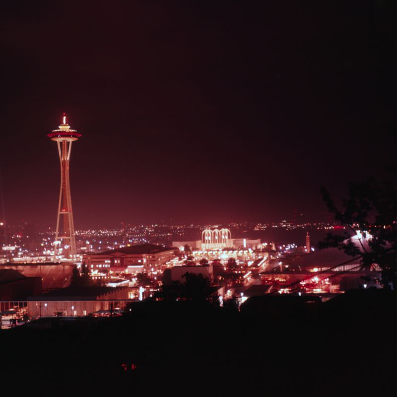 #13 The fair at night at the 1962 Seattle World’s Fair