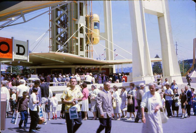 #20 Tourists wander the grounds of the Century 21 Exposition at the 1962 World’s Fair in Seattle, Washington