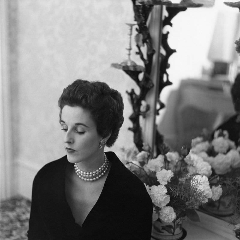 #2 Babe Paley in her bedroom at Kiluna Farm, Manhasset, 1948