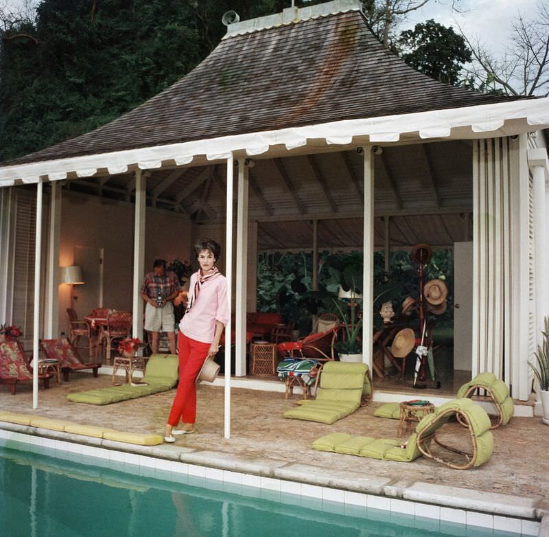 #19 Babe Paley and William Paley at their cottage in Round Hill, Jamaica, 1959