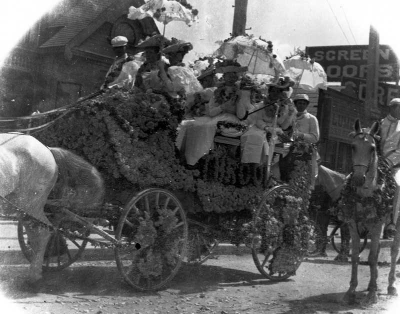 #15 Wagon decorated for a holiday parade, 1886