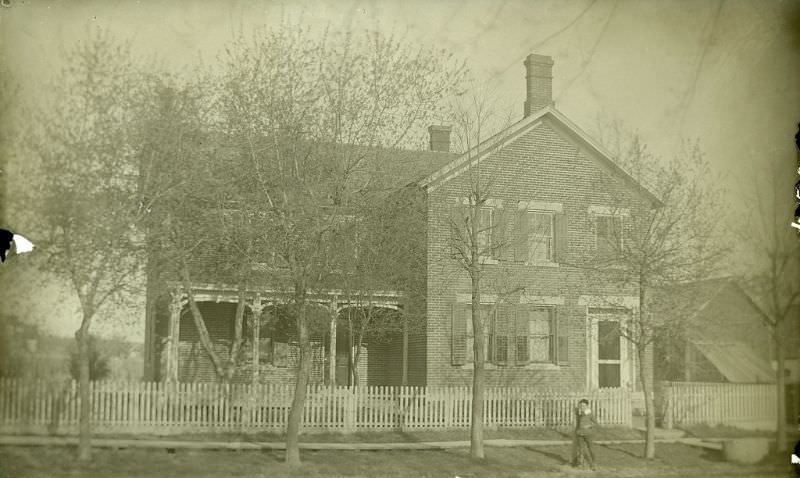 #3 A view of the facade of the Horack home, possibly in early spring or late fall, 1887-1889