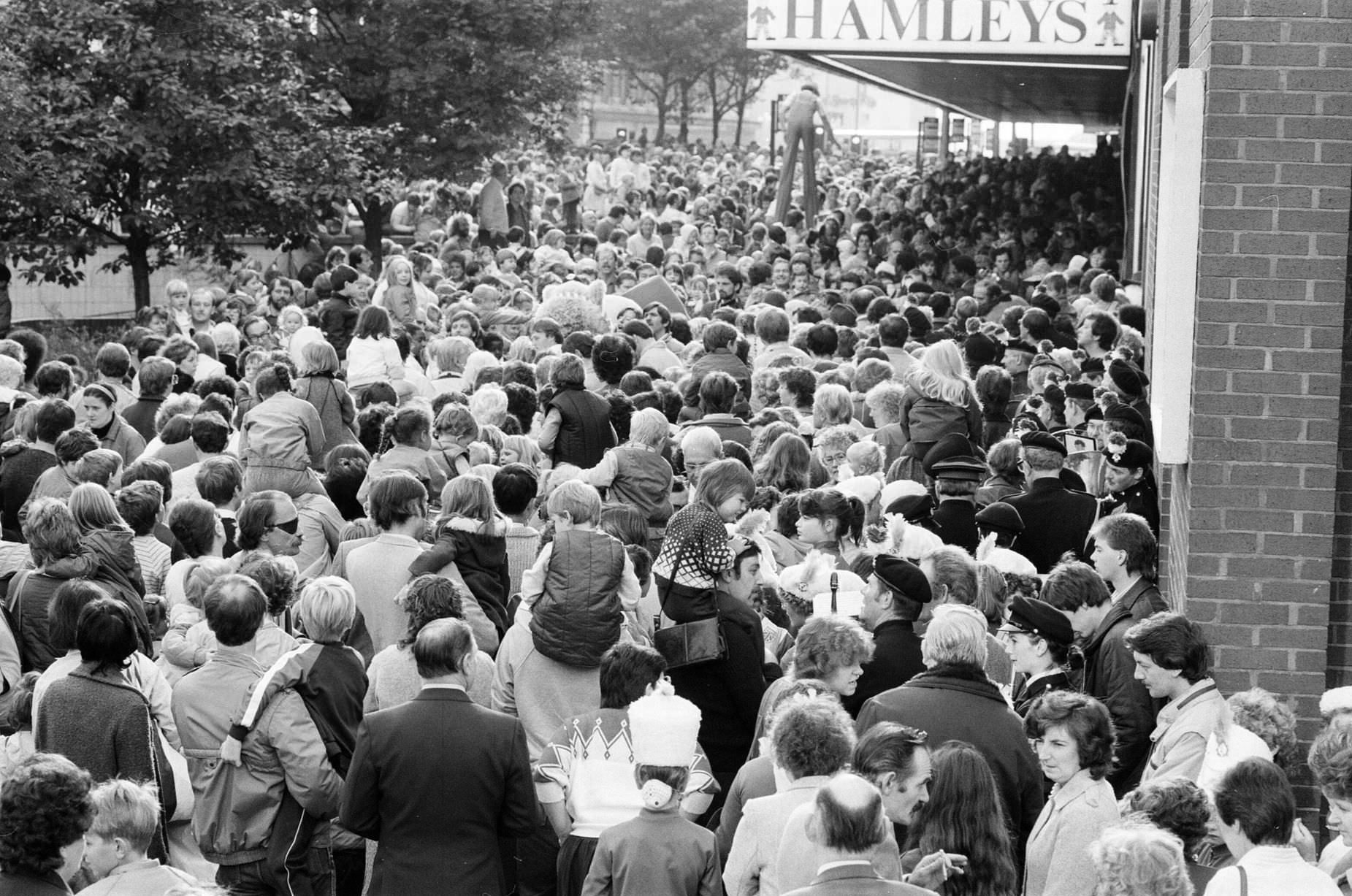 #21 Grand opening of Hamleys Toy Shop, Bull Street, Birmingham, 12th October 1985.