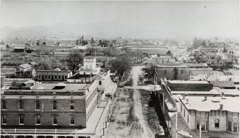 #18 Santa Rosa Avenue from Sonoma County Courthouse roof 1886