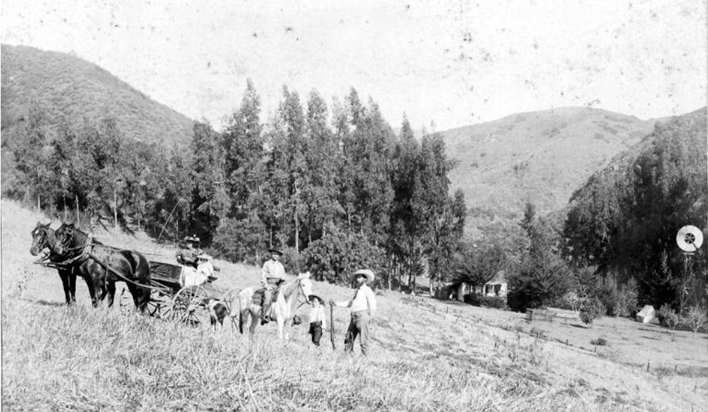 #25 Family members on a farm near Cahuenga Pass, 1890.