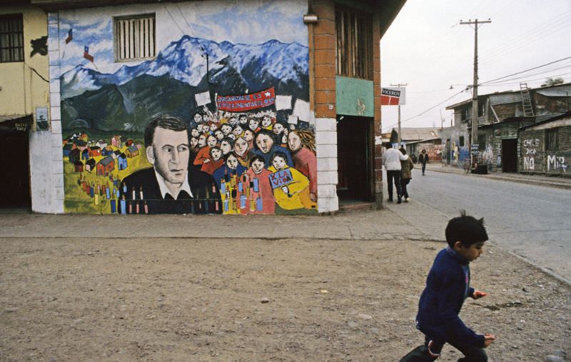 #13 Andre Jarlan en La Victoria. Andre Jarlan was killed while reading his bible by a Carabinero bullet, Santiago, 1988