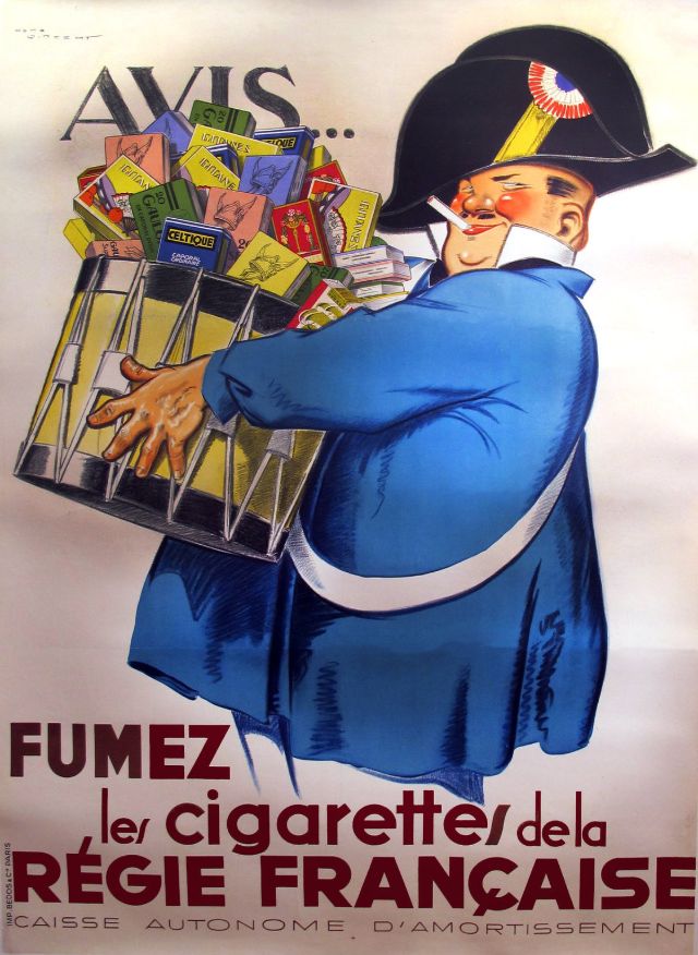Avis… Fumez les cigarettes de la Régie Française, 1920s