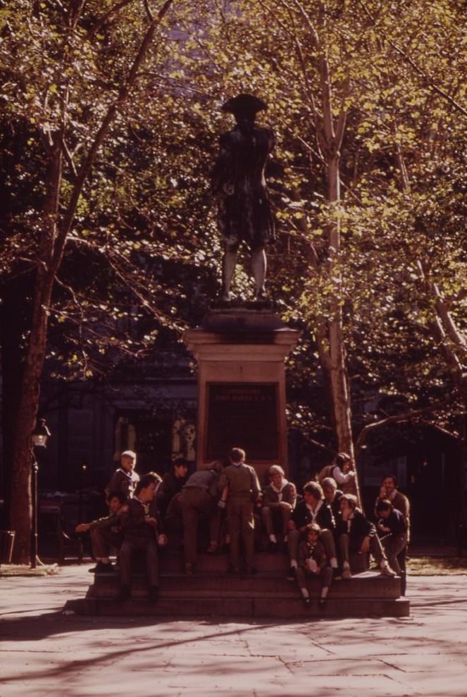 #22 Independence Square: Boy Scouts Gather At Statue Of Commodore John Barry, August 1973