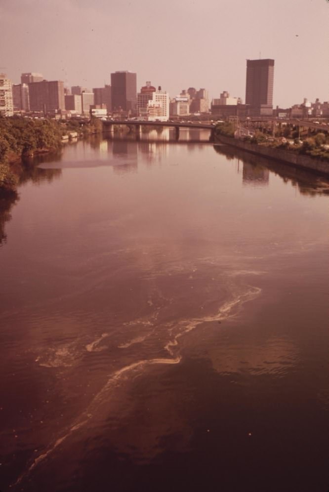 #40 The Polluted Schuykill River And Center City In Background, August 1973