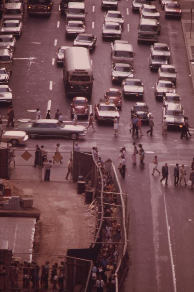 #44 Traffic On Market Street, Philadelphia’s Main East-west Artery, Looking West, August 1973